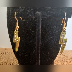 Lightning Bolt Earrings And Necklace Set